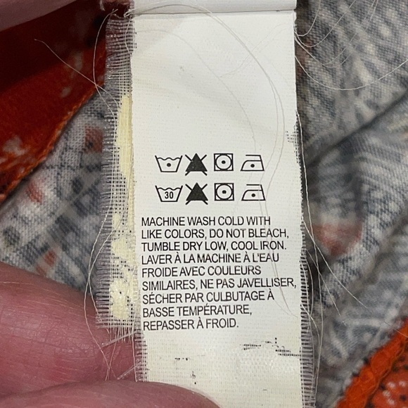 Lucky Brand Women's Blouse Size XL Red/Black/Blue/Cream Pullover Long Sleeve - Picture 9 of 9